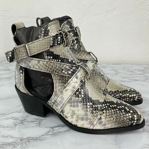 Allsaints Summer Snake Leather Darcy Pointed Bootie 6